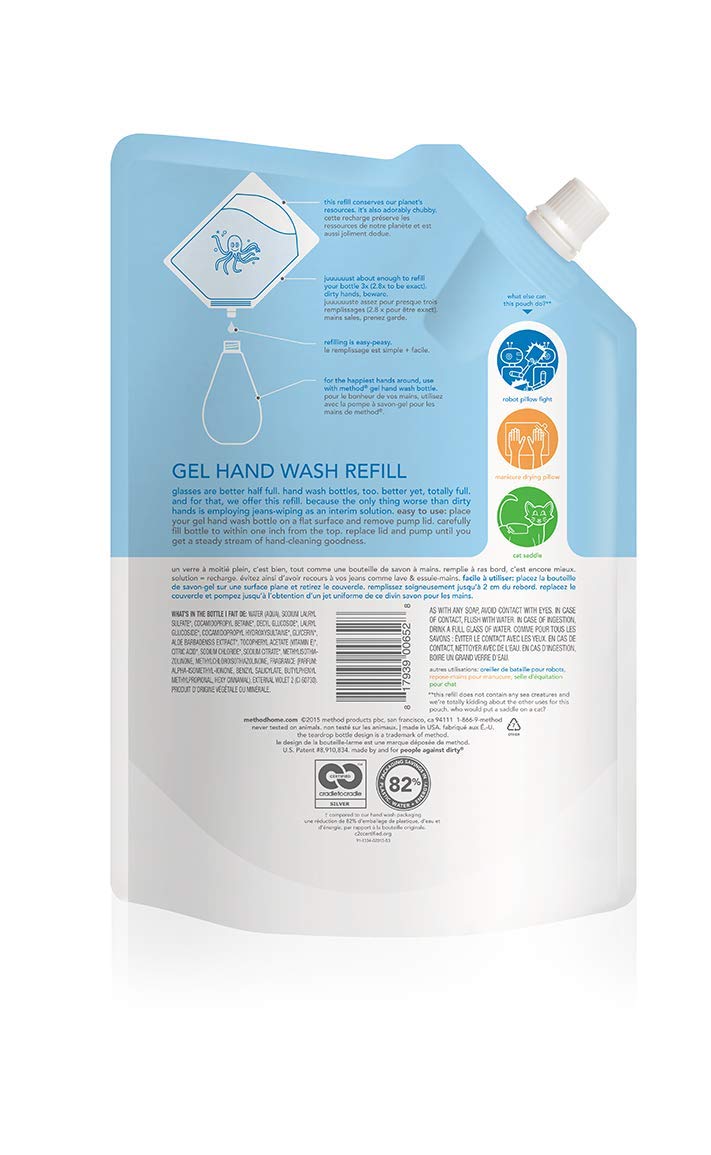 Method Gel Hand Soap Refill, Sweet Water, 34 oz, 1 pack, Packaging May Vary - Image 2